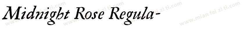 Midnight Rose Regula字体转换